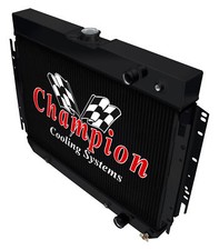 Kr Champion 3 Row Black Finish Radiator For 1963 - 1968 Chevrolet Impala Ls Swap