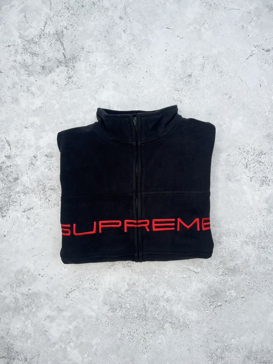supreme polartec zip 巻き込め jacket Black 