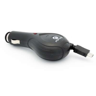 Car Charger Retractable MicroUSB DC Socket Power Adapter for Cell Phones