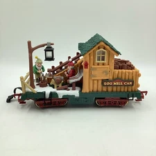 New Bright Holiday Express LOG MILL  CAR 384-4 Excellent Condition Tested Works!