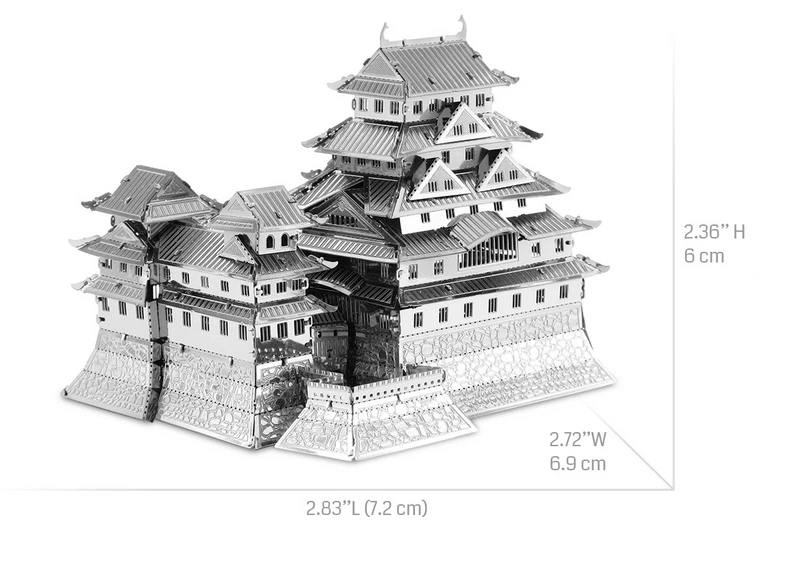 Tenyo Himeji Castle Japanese Metal Nano Model  T-MN-049 NEW * FREE SHIP from USA - Image 3 of 4