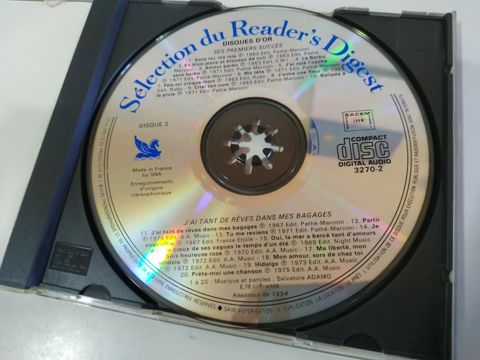 Adamo Une Voix Un Coeur 20 Tracks 1994 - CD - Bild 4 von 4