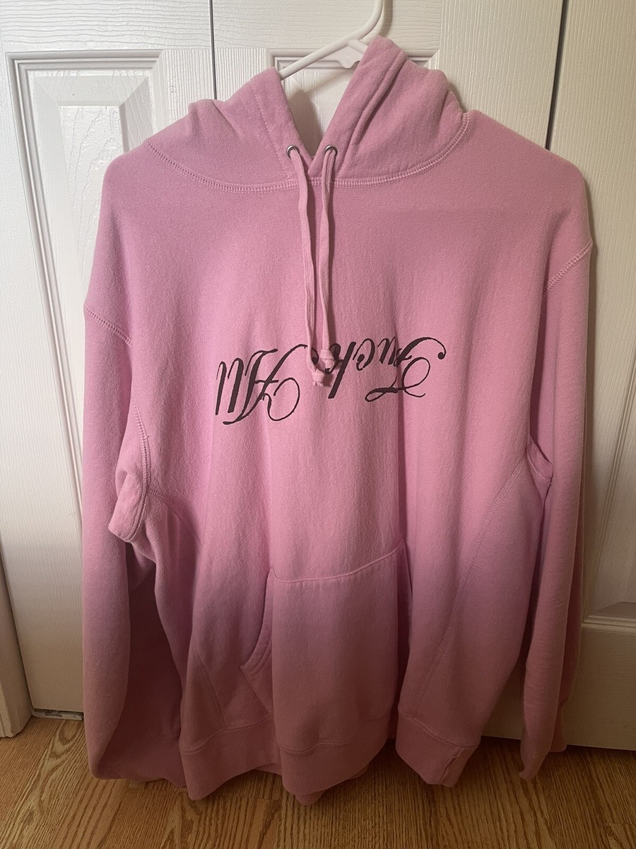SUPREME F**k ALL PINK HOODIE JAMIE REID SIZE MEDIUM NEVER WORN
