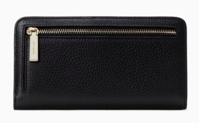 Kate Spade Dumpling Large Slim Bifold Wallet Black Leather  display picture 1