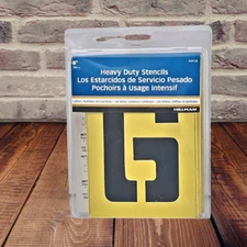 Hillman 839728 Yellow Heavy Duty Reusable Stencil Kit 6 in. (Pack of 5)