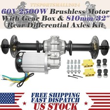 32" Rear Differential Axles Kit 60V 2500W Brushless Motor For Golf Cart Go Kart