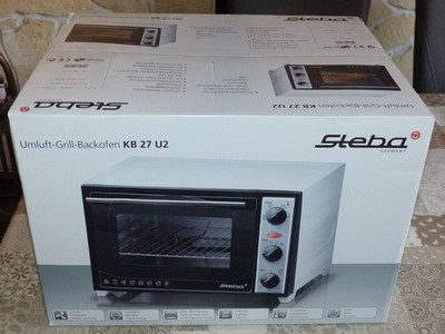 STEBA KB 27 U2 - Umluft Grill Backofen + Drehspieß - Edelstahl - Doppel-Glastür