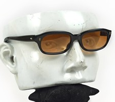 RARE SQUARE FRENCH SUNGLASSES VINTAGE FAMOUS SLIM BLACK DESIGN UNISEX 50s