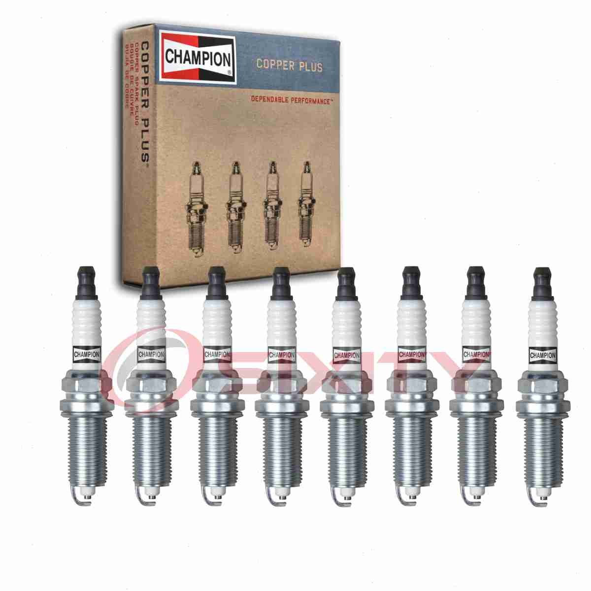 8 pc Champion Intake Side Copper Plus Spark Plugs for 2008-2010 Jeep hh