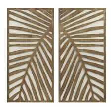 Madison Park Wall Dcor for Living Room - Birch Palms Botanical Two-Tone Home