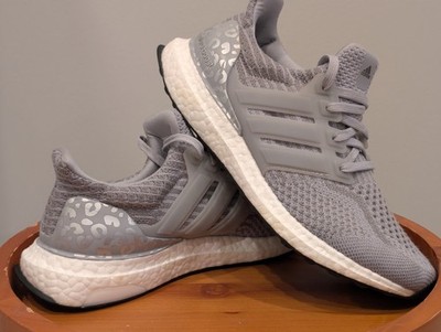 Women's Leopard Print Adidas Ultraboost S&L DNA Grey Size 7 