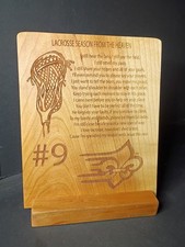 Lacrosse Fluer De Lis Wooden Plaque #9