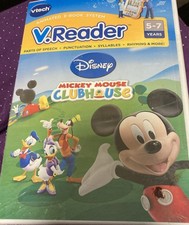 Vtech V.Reader eReading System Disney: Mickey Mouse Clubhouse 5-7yrs. , NEW