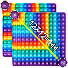 Multiplication Game Table, 12 X 12 Multiplication Math Board Numbers Addition...