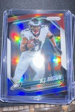 2025 Panini Prizm AJ Brown #253 Red White Blue Prizm 