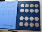 Complete Set BENJAMIN FRANKLIN Half Dollar 90% SILVER 1948 - 1963  WHITMAN ALBUM