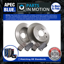 2x Solid Brake Discs and Pads fits KIA SPORTAGE QL 1.6 Rear 15 to 22 302mm Set