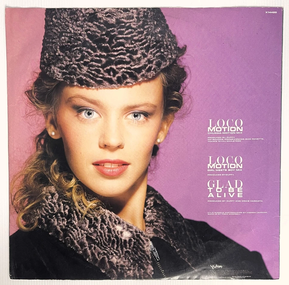 Kylie Minogue  – Loco Motion Chugga-Motion Mix, 1987 Vinyl 12", Aus First Press - Image 2 of 4