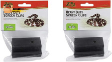 2 Pack  Reptile Terrarium Covers Heavy Duty Screen Clips, Small 5-29 Gal