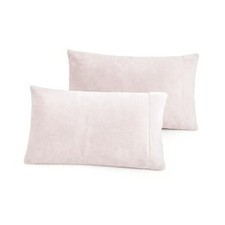 Velvet Pillowcases Size of 2 Pack, Ultra Soft Breathable King Light Soft Pink