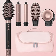 5 in 1 Ionic Hot Air Styler  1400W Powerful Hair Dryer Brush  Auto-Wrap Curles