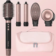 5 in 1 Ionic Hot Air Styler | 1400W Powerful Hair Dryer Brush | Auto-Wrap Curles