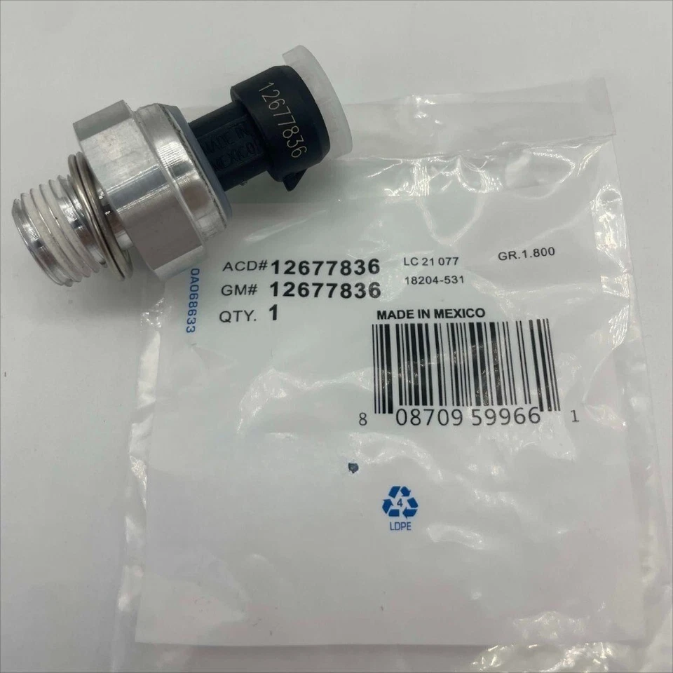 Sensor de presión de aceite OEM 12677836 para Chevrolet Express Buick GMC Cadillac Hummer Foto 2 de 4