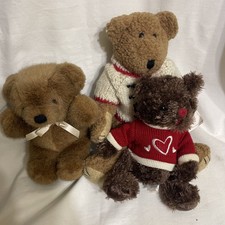 3 Teddy Plush Bears 7  .8  .11  .