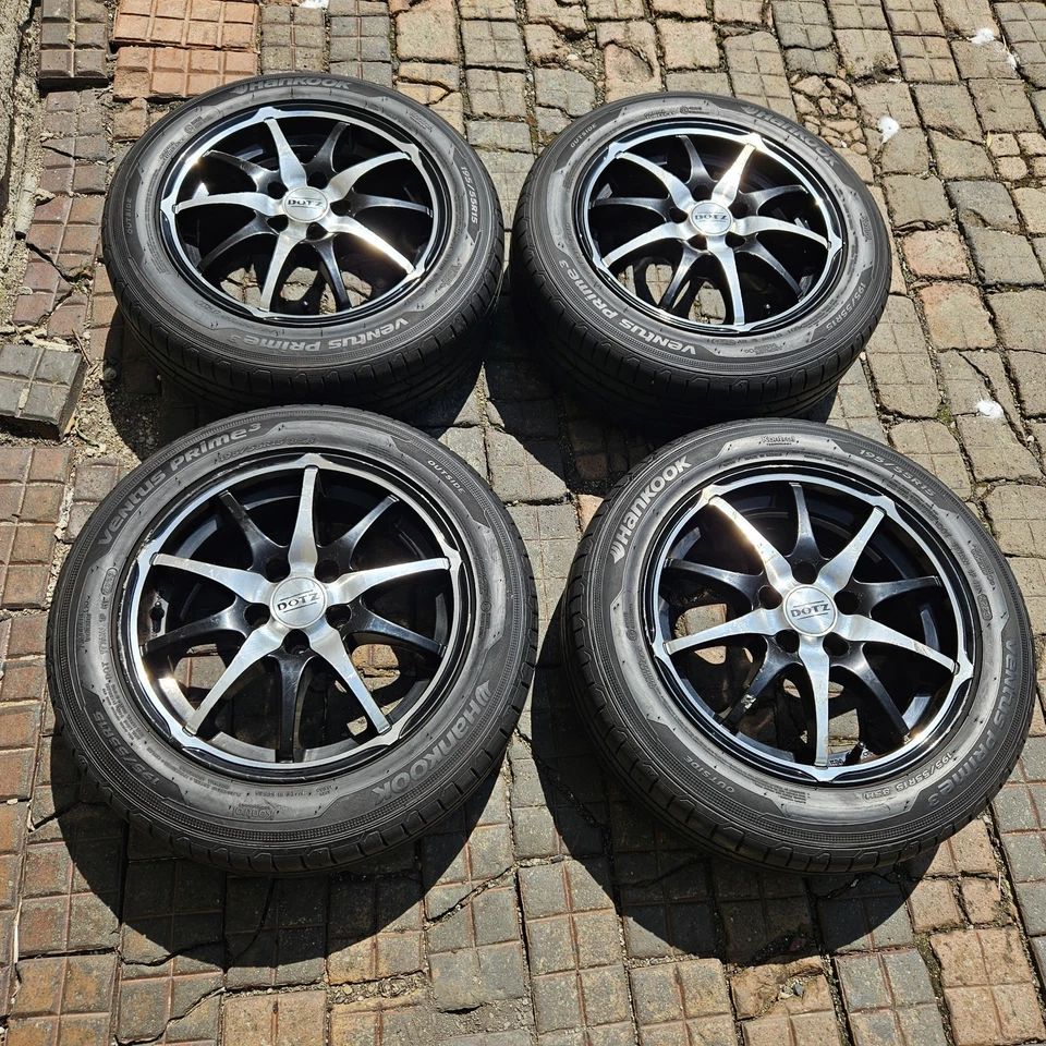 Felgen DOTZ 15" 5x100 Neuwertige Sommerreifen 7mm 195/55 DOT 4223 VW Polo Räder  - Bild 2 von 4
