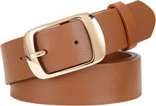 Women Belts For Jeans Dresses Pants Ladies Leather Waist Belt with Elegant Buckl