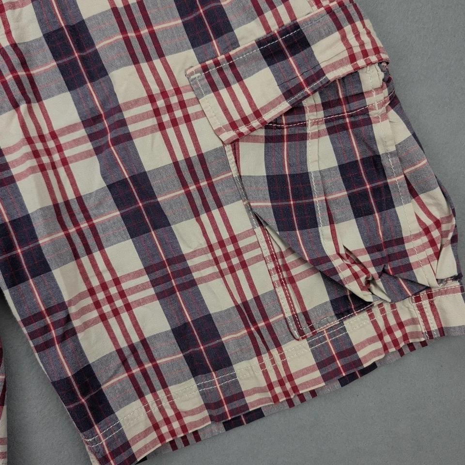 Pantalones Cortos Polo Jeans Company Ralph Lauren Para Hombre 36 Rojo Azul Cuadros Bolsillos Carga Foto 2 de 4