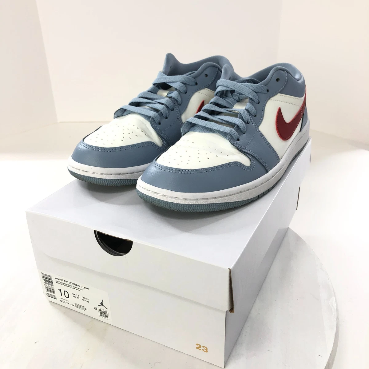 Jordan 1 Low Blue Whisper Dune Red W for sale | eBay display picture 2