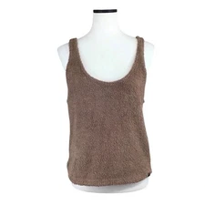 PINK Victoria’s Secret Brown Fuzzy Tank Top XL