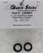 QuickSlicks CB08XF Silicone Tires for 14x6mm Aluminum Wheel 1/32 Slot Car Part