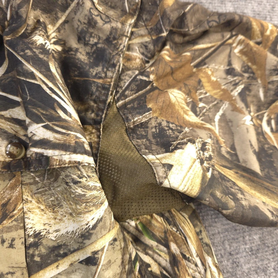 Drake Camouflage Shirt Medium Short Sleeve Vented Realtree Max Button Up Pocket  - Image 4 of 4