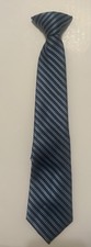   Size8-10   Blue Striped Clip On Boys Tie