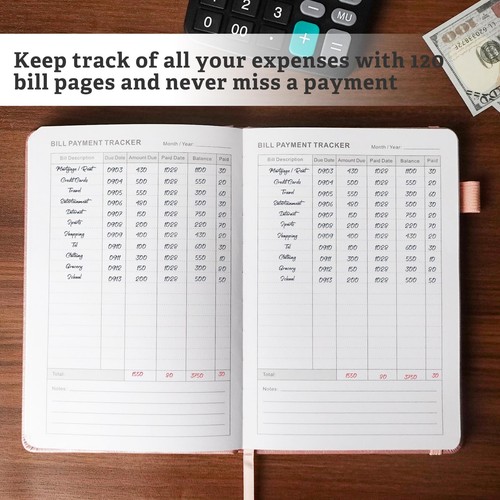 Bill Tracker Notebook - Budget Planner and Monthly Bill Organizer for Expense... - Picture 4 of 6
