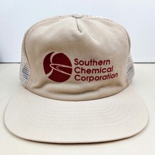 Vintage USA MADE Southern Chemical Corp Trucker Hat Snapback Dad Cap