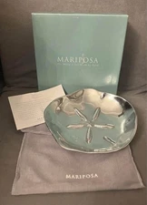 Mariposa Sand Dollar 6 inch Trinket Tray or Serving Plate New in Box