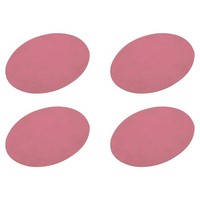 4X Ellbogen Knie BüGeleisen Stoff Patche Reparatur Oval Dunkel Rosa