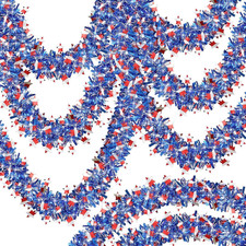 50FT 4Th of July Decorations, Red White and Blue Garland 4Th of July Garland Met