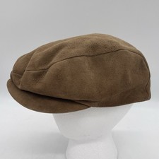 Vintage Borsalino Newsboy Newsie M Medium Suede Cap Hat Brown Made in USA