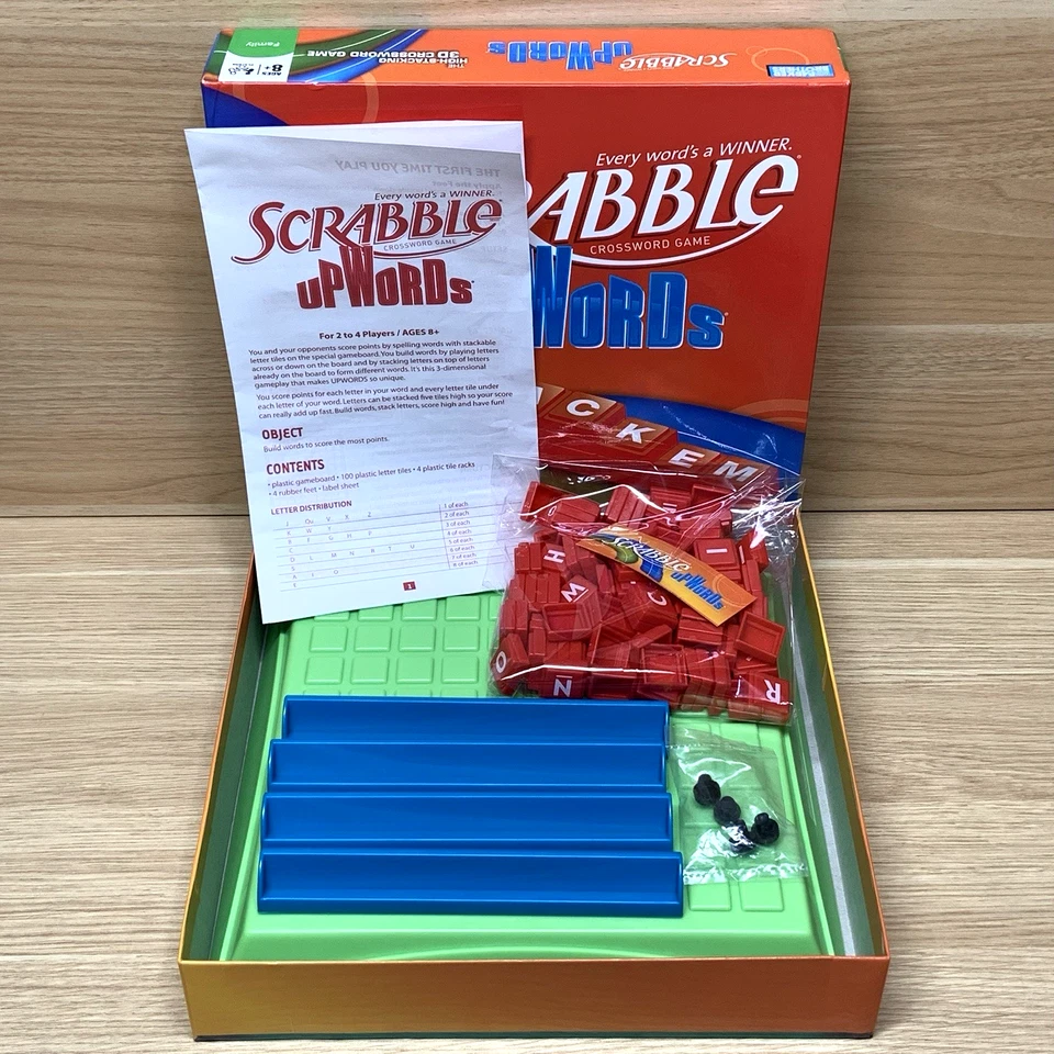 Scrabble Upwords 3D Crossword Game – Complete Set, Family Word Game, Hasbro - Image 3 of 4