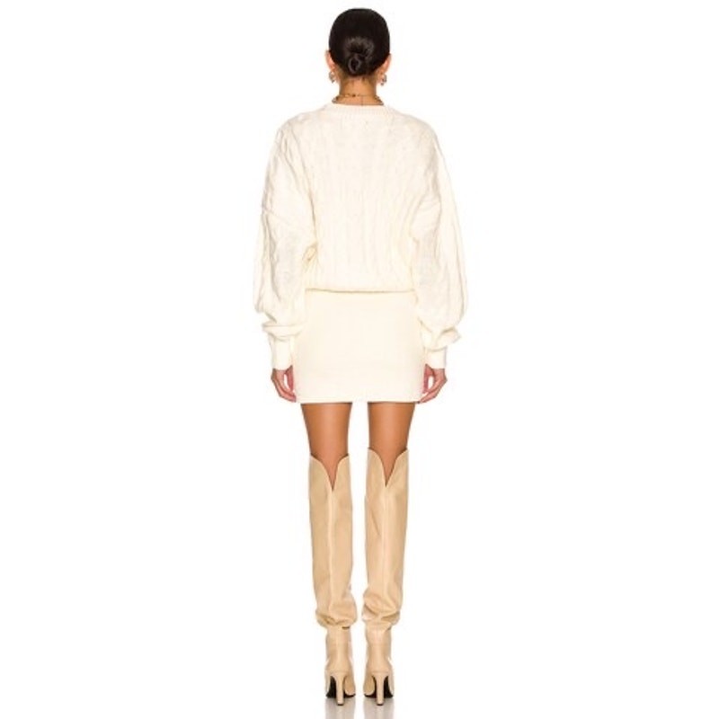 Retrofête  ivory cable knit DRESS TALA retro party size M