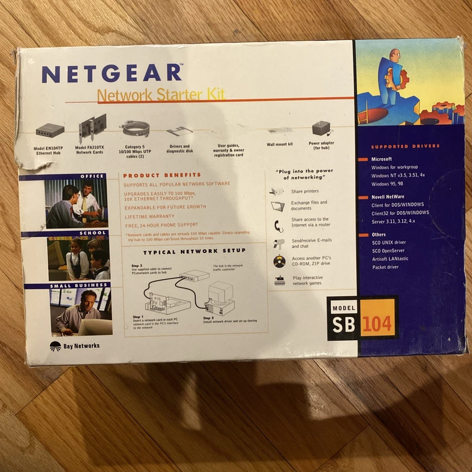 NetGear (SB104) 4-Ports External Hub Network Starter Kit - Image 2 of 4
