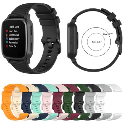 Uhrenarmband Für Garmin – Passt Zu Vívoactive 3, Venu, Forerunner 245/645 & Mehr! 20 Mm Silikon Mit Edelstahl-Schnalle