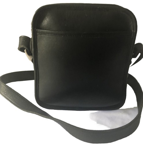 Vintage Coach Kit Camera Black Leather Shoulder Bag 9817 - Picture 2 of 16