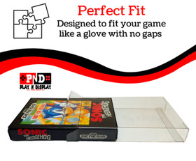 1 Sega Genesis Box Protectors Clear Plastic Display Case Storage Sleeve Thick 