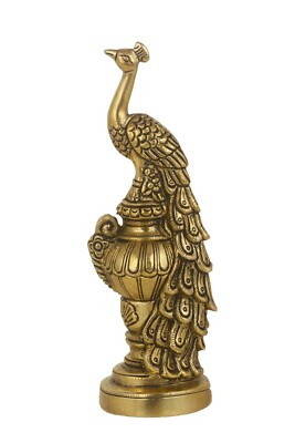 Brass Peacock Showpiece   Handcrafted Peafowl Figurine | Heavy Brass | Decor