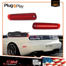 For 1990-1996 Nissan 300ZX Z32 Red LED Rear Bumper Side Marker Signal Light Lamp